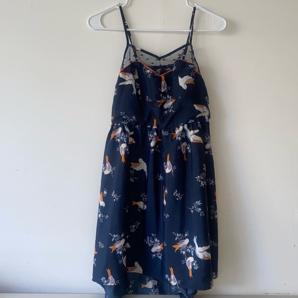 Navy blue bird dress
